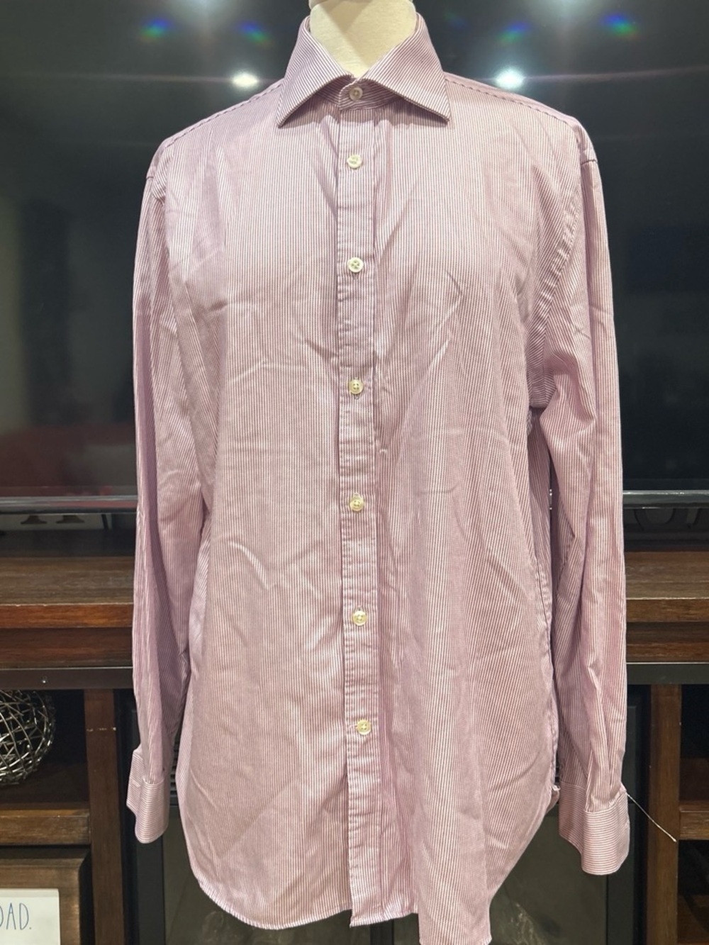 Michael Kors Light Pink Thin-Stripe Dress Shirt